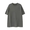 Mens Summer New 280g Cotton Trendy Brand High Street Solid SHORT SLEEVE LOOK T-shirt {Kategori}