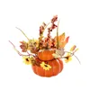 Decorative Flowers Artificial Pumpkin Flower Floral Arrangement Party Decor Centerpieces For DIY Crafts Halloween Porch Desk Ornaments