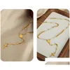 Pingente colares moda vintage não manchado discos esculpidos colar 18k banhado a ouro de aço inoxidável charme longo cruz gota entrega judeu dhnsu