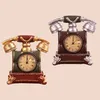 Dekorativa figurer Retro Creative Book Phone Watch Clock Living Room Bar Cafe Harts Storage Tank Decoration Desktop Home