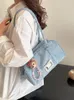 Shoulder Bags Y2K Denim Bag Handbag And Purses Totes Women 2024 Trendy Designer Ladies Casual Without Cartoon Pendant