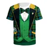 Vår/sommar New Ireland Saint Patricks Day Digital tryckt rund halspar T-shirt