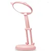 Table Lamps Kids Desk Lamp Girl LED Pink Small Ring Lights For Home Office Portable Folding With USB Charging