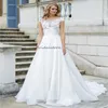 Romantyczne kapryśne sukienki ślubne wiejskie zbocza linia Ruffles Garden Bridal Suknie 3d Flowers Lace Church Bride sukienka 2024 Księżniczka Królowa Vestido de novia Princess