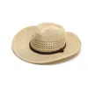 Wide Brim Hats Bucket Hats Big head xxxxl 62cm straw hat mens hollow summer outdoor sun hat womens Panama beach windproof rope big hat 24323