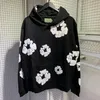 Dinem Tear Felpa con cappuccio da uomo Designer Giacca da uomo Felpa con cappuccio Falection Cappotto da uomo Ready made Flower Puff stampato Felpa in difficoltà Uomo Top Pullover Designer