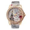 Montres-bracelets 2024 Femmes Montres de luxe Mode Vintage Paris Tour Eiffel Filles Dames Casual Montre à quartz en cuir