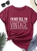 Women's T-Shirt Im not old Im a retro printed womens T-shirt short sleeved O-neck loose fitting womens T-shirt womens T-shirt top 240322