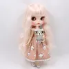 ICY DBS Blyth Doll 16 bjd ob24 toy joint body pale pink mix white hair 30cm anime girls 240306