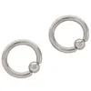 Dangle Earrings 1 Pair Stainless Steel Captive Bead Ear Rings Hoop BCR Studs Piercing Jewelry Color 8g(3.2mm)x16mm