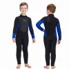 Costumes Combinaison thermique pour enfants 3mm combinaison de plongée en néoprène pour garçons filles surf épais combinaisons complètes enfants maillot de bain de plongée maillot de bain