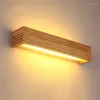 Wall Lamp Modern Solid Wooden LED Lamps Linear Nordic Corridor Bedroom Decoration Bathroom Mirror Indoor Lighting Home Living Room