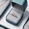 Boîtes à bijoux MISHITU Premium boîte à bagues en cuir PU boucles d'oreilles bagues colliers boîte à bijoux pour coffret cadeau proposition boîte de fiançailles de mariage L240323