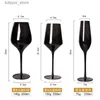 Şarap Gözlükleri Nordic Creative Home Siyah kurşunsuz kristal cam şampanya fincan şarap cam ışık lüks retro çok amaçlı şarap bardakları l240323