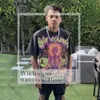 メンズヘルスターシャツスタジオスケルトンプリントTシャツプラスサイズの男性Tシャツレトロヘビーコットンマンヴィンテージ特大TシャツストリートウェアTシャツデザイナー07 732