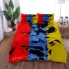 Definir Halloween Little Monster Duvet Capa Conjunto King Queen Douple Full Full Twin Single String Learn Linen Set Cretins Sheer