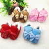 First Walkers Cute Bow Baby Shoes Winter Thick Warm Born Non-slip Soled Soft Plush Floor Sneaker Girls Infant