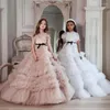 Mädchen Kleider Rüschen Prinzessin Blume Kommunion Ballkleid Kleid Kinder Mädchen Erster Abschlussball Kostüme