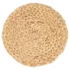 Mats Pads Wholesale Custom Natural Woven Water Hyacinth Placemats Seagrass Thick Rattan Round Non-Slip Handmade Braided Dinner Tablema Othzu