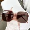 2 pcs moda designer de luxo novo quadrado grande quadro óculos de sol high-end internet celebridade personalidade rosto simples óculos de sol femininos resistentes a UV