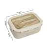 Wheat Straw Lunch Box Healthy BPA Free Bento Boxes Microwave Dinnerware Food Storage Container Soup Cup Lunch Box for Kids 240307