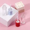 Förvaringsflaskor läppglansrör prov tom glasera honung flaska transparent rosa kosmetisk container läppstift