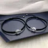 Bracelets de charme Lumière Luxe Imitation Jade Ping An Boucle Couple Pour Femmes Hommes Chinois Prière Sécurité Corde Noire Bracelet Bijoux