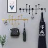 Rails Luxury Fitting Room Coat Hooks For Wall Nordic Style Door Key Hat Hanger Rack Storage Iron Wall Hanging Hook Home Entrance Decor