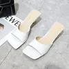 Slippers Summer Heel Sandal In Europe And The United States Square Head Open-toe High-heeled Ladies