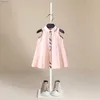 Girl's Dresses Summer new womens leather jacket white small round neck childrens princess dress solid color sleeveless shirt vest dress childrens clothing 24323