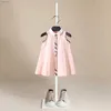 Robes de fille Été nouvelle veste en cuir pour femmes blanc petit col rond robe de princesse pour enfants couleur unie chemise sans manches gilet robe vêtements pour enfants 24323