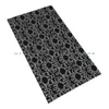 Towel Hidden Mouse Scroll Silver On Black Quick Dry Gym Sports Bath Portable And Damask