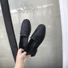 Casual Schuhe 2024 Herbst Retro Karree Starke Ferse Schwarz Weiche Mädchen Kleine Leder Weiblichen Stil Koreanische College Faulenzer