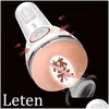 Full Body Massager Leten Device 10 Realistic Vaginal Devices With Adjustable Positions Masturbation Cup Matically Absorbs Adt Male S Dhltf