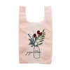 Shopping Bags Summer Women Transparent Tote Organza Yarn Cloth Beach Bag Embroidery Handbag High Quality Eco Clear Hand