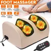 Remote Control Electric Foot Massager Machine Heating Therapy Shiatsu Kneading Roller Vibrator Compression Deep Muscles Gift 240312