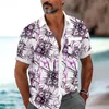 Chemises décontractées pour hommes Vacances Hawaii 3D Chemise imprimée Été Chemisier à manches courtes Embroide Hommes T Unisexe Combinaison Hommes