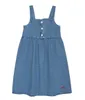 Mädchenkleider Koreanische Kinderkleidung Mädchen Lächeln Prinzessin Kleid 2024 Neujahr Sommer Kinder Baby Denim eng anliegende Kleidung Kinderkleidung 24323