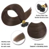 Uzantılar Sovo U Uç Saç Uzantıları Keratin Saç Uzantısı Avrupa İnsan Saç Sarışın 50 Strands Kahverengi 613 Tırnak Bond Kapsül Makinesi Remy