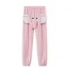 Women's Pants Funny Women Autumn And Winter Cute Ringing A With Trunk Elephant Couple Pajama N5c4
