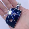 Custom Pass Diamond Tester Iced Out Vvs Муассанит Ювелирные изделия Хип-хоп Подвеска-багет с одной буквой Алфавит "b" Ожерелье для мужчин