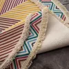 Carpets 90cm Nordic Style Handmade Tassel Carpet Living Room Bedroom Study Homestay Ground Cushion Tufted Round Mat