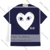 Designer TEE heren T-shirts CDG Com Des Garcons Kleine Rode Hart Spelen T-shirt Wit Heren Medium Tee D1 446