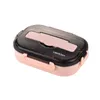 304 Stainless Steel Lunch Box Bento For Kids office Soup bowl with spoon and chopsticks Container Food Storage 240312