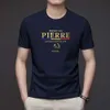 Linghao Kleding Heren T-shirt met korte mouwen Zomer Nieuwe kwaliteit Business Casual ronde hals