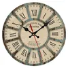 Relojes de pared Reloj redondo silencioso Estilo vintage Madera Durable y duradero agrega elegancia a su sala de estar