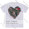 Camiseta para hombre Camisetas de diseñador Amor Corazón rojo CDG Casual Mujeres Quanlity Amantes Camisas Bordado Camiseta de manga corta Ocio Streetwear Marea Moda Sudaderas 458