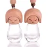 Storage Bottles Fashion 8ML Cute Doll Car Perfume Pendant Glass Timber Lid Bottle 150pcs