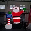 10mH (33ft) with blower Llluminated Inflatable Balloon Santa Inflatables Balloon Xmas for Stage Christmas Decration