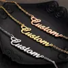 Aangepaste roestvrijstalen gouden naam ketting voor vrouwen man gepersonaliseerde naambord sieraden mode brief hanger cadeau 240315